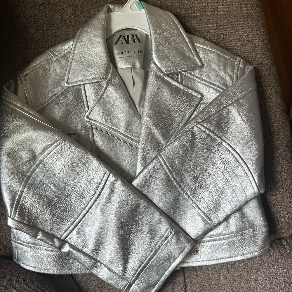 Zara Girl’s Metallic Silver Jacket